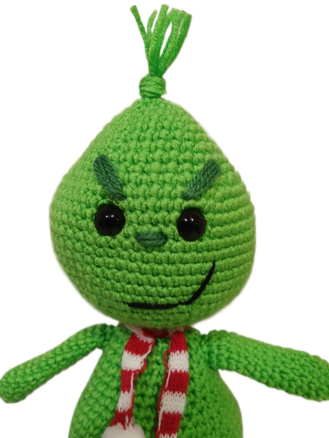 Peluche el grinch navidad navideño hecho a mano a ganchillo (amigurumi). - Imagen 4