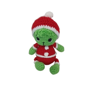 Peluche el grinch navidad navideño hecho a mano a ganchillo (amigurumi). - Imagen 1