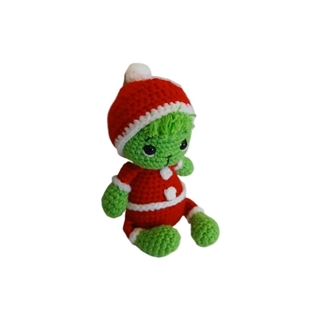 Peluche el grinch navidad navideño hecho a mano a ganchillo (amigurumi). - Imagen 2
