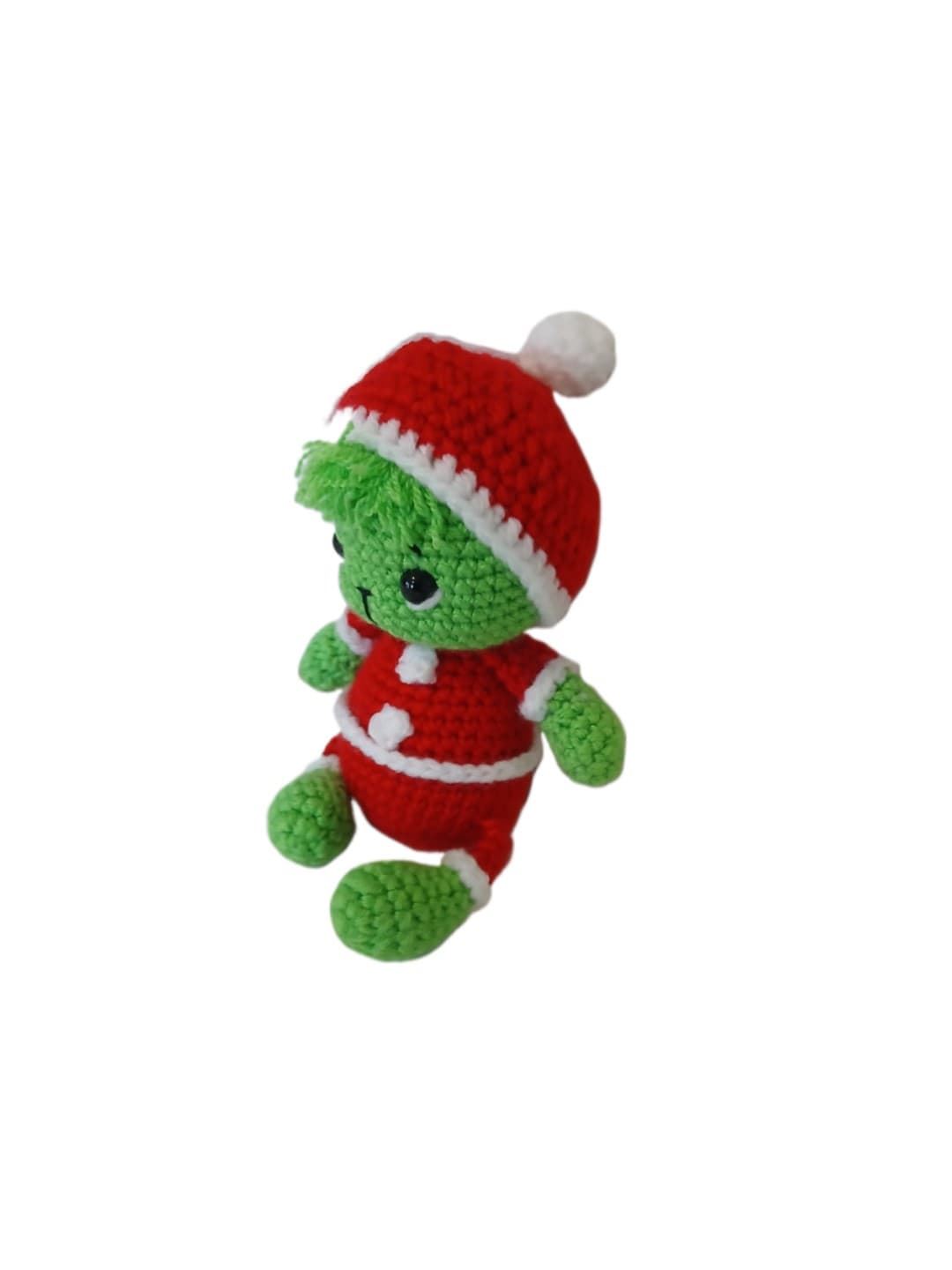 Peluche el grinch navidad navideño hecho a mano a ganchillo (amigurumi). - Imagen 3