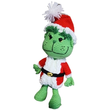 Peluche el grinch navideño-navidad hecho a mano a ganchillo (amigurumi). - Imagen 2