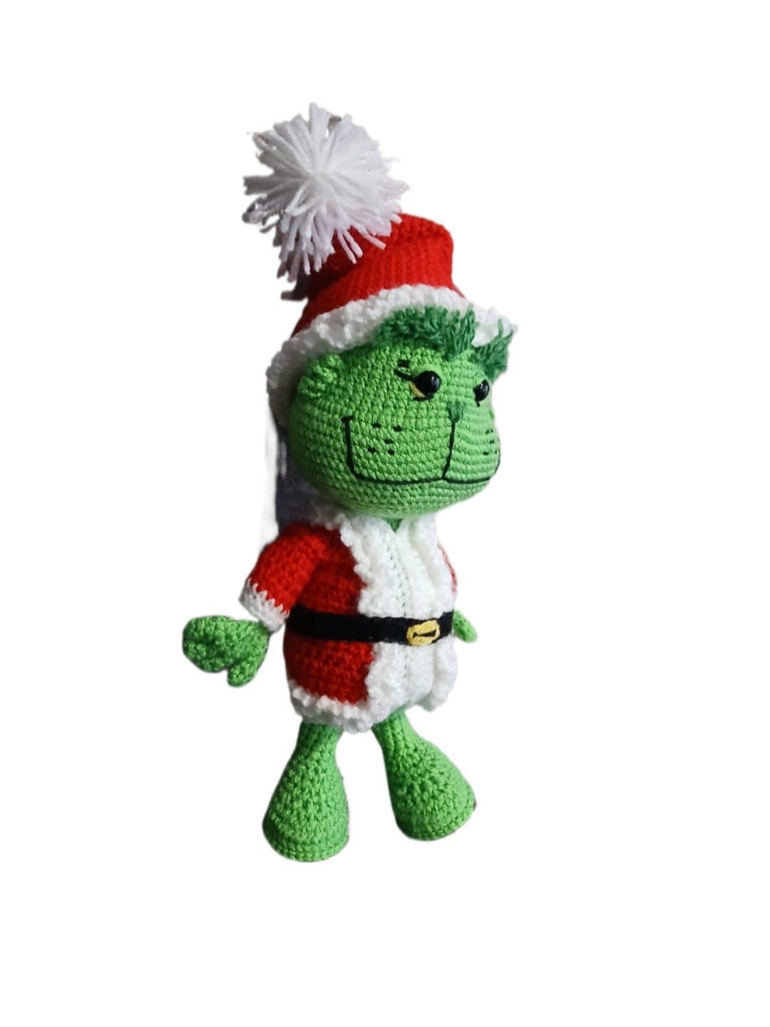 Peluche el grinch navideño-navidad hecho a mano a ganchillo (amigurumi). - Imagen 3