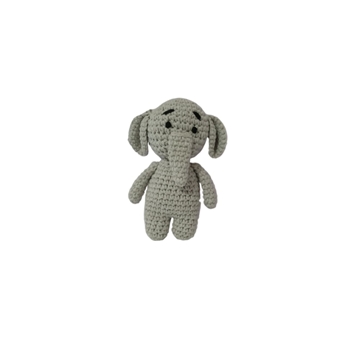 Peluche elefante hecho a mano a ganchillo (amigurumi). - Imagen 1