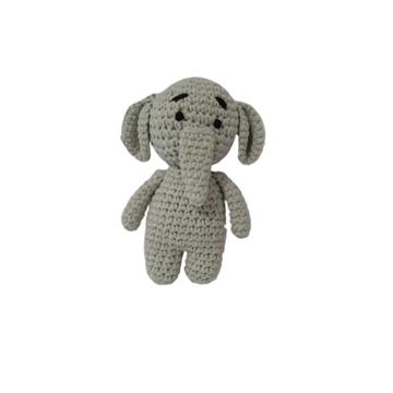 Peluche elefante hecho a mano a ganchillo (amigurumi). - Imagen 1