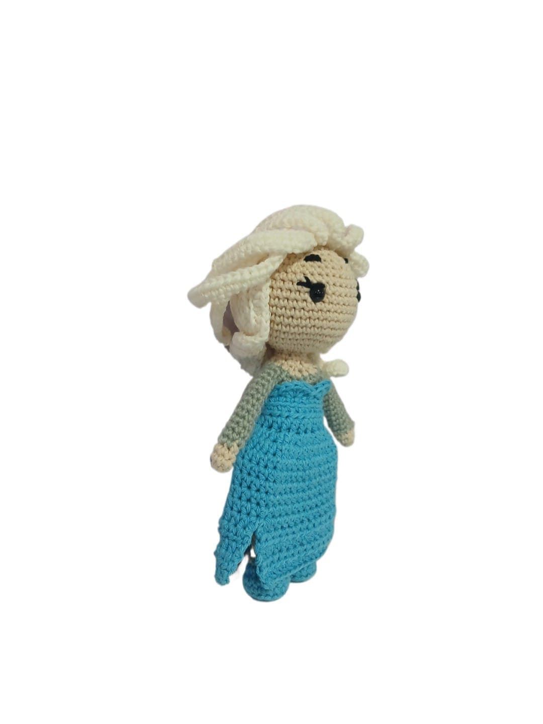 Peluche elsa princesa frozen hecha a mano a ganchillo (amigurumi). - Imagen 3