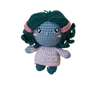 Peluche envidia inside out del revés emociones hecha a mano a ganchillo (amigurumi). - Imagen 1