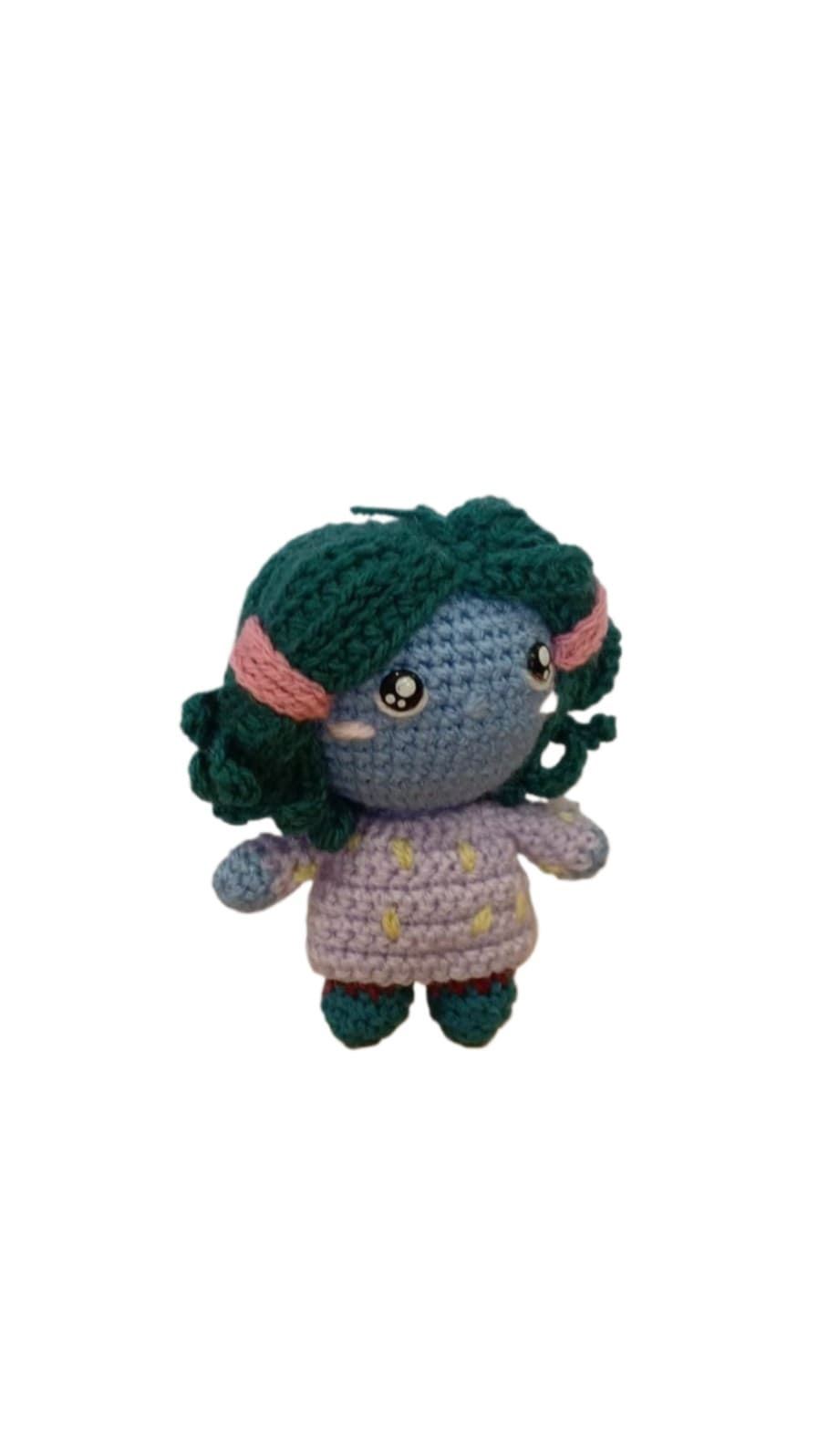 Peluche envidia inside out del revés emociones hecha a mano a ganchillo (amigurumi). - Imagen 2