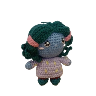 Peluche envidia inside out del revés emociones hecha a mano a ganchillo (amigurumi). - Imagen 2