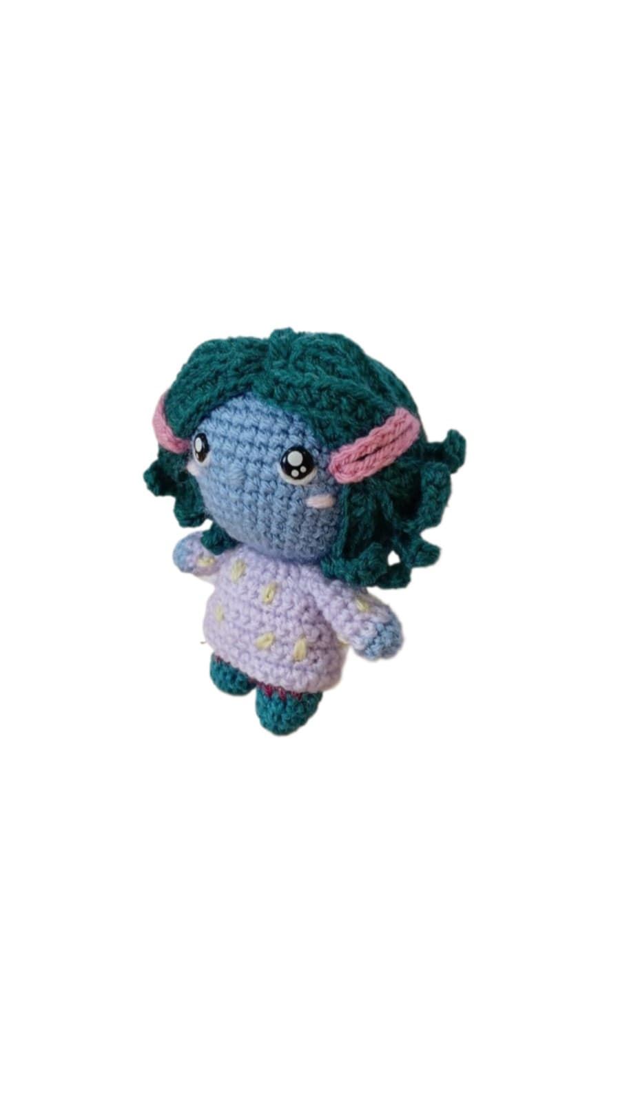 Peluche envidia inside out del revés emociones hecha a mano a ganchillo (amigurumi). - Imagen 3