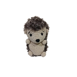 Peluche erizo lana chenille hecho a mano a ganchillo (amigurumi). - Imagen 1