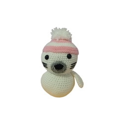 Peluche foca hecho a mano a ganchillo (amigurumi). - Imagen 1