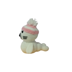 Peluche foca hecho a mano a ganchillo (amigurumi). - Imagen 2