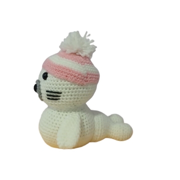 Peluche foca hecho a mano a ganchillo (amigurumi). - Imagen 2
