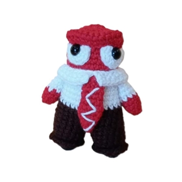 Peluche furia inside out del revés emociones hecha a mano a ganchillo (amigurumi). - Imagen 1