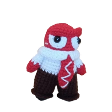 Peluche furia inside out del revés emociones hecha a mano a ganchillo (amigurumi). - Imagen 2