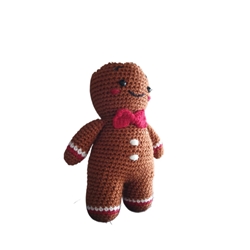 Peluche galleta jemjibre navideño-navidad hecho a mano a ganchillo (amigurumi). - Imagen 2