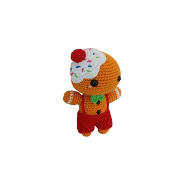 Peluche galleta jemjibre navideño-navidad hecho a mano a ganchillo (amigurumi). - Imagen 2