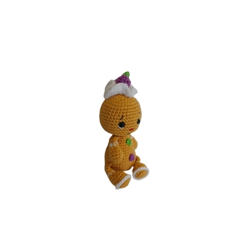 Peluche galleta jemjibre navideño-navidad hecho a mano a ganchillo (amigurumi). - Imagen 2