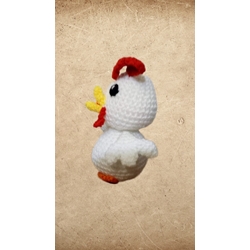 Peluche gallina blanca amigurumi - Imagen 2