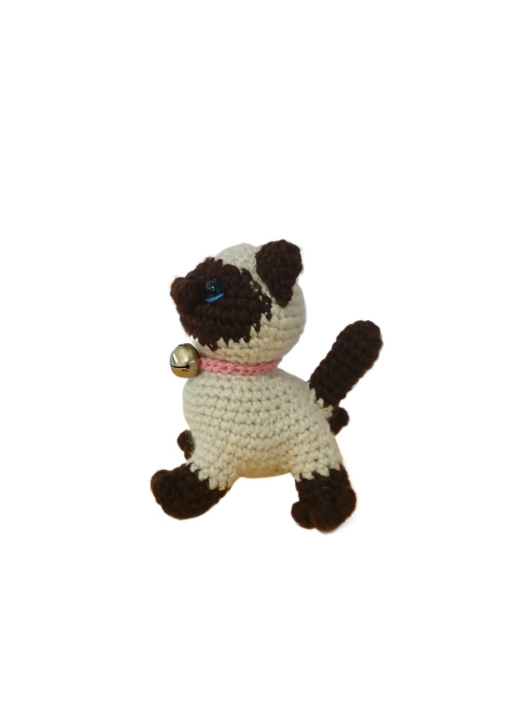 Peluche gato siames echo a mano a ganchillo (amigurumi). - Imagen 4