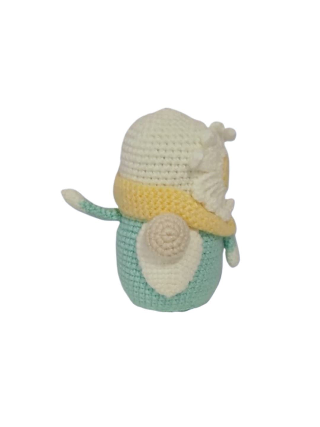 Peluche gnomo hecho a mano a ganchillo (amigurumi). - Imagen 1