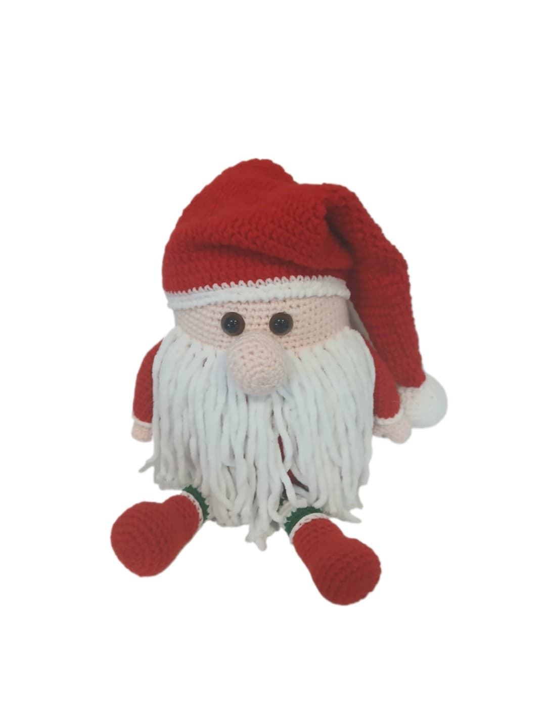Peluche gnomo navideño navidad hecho a mano a ganchillo (amigurumi). - Imagen 1