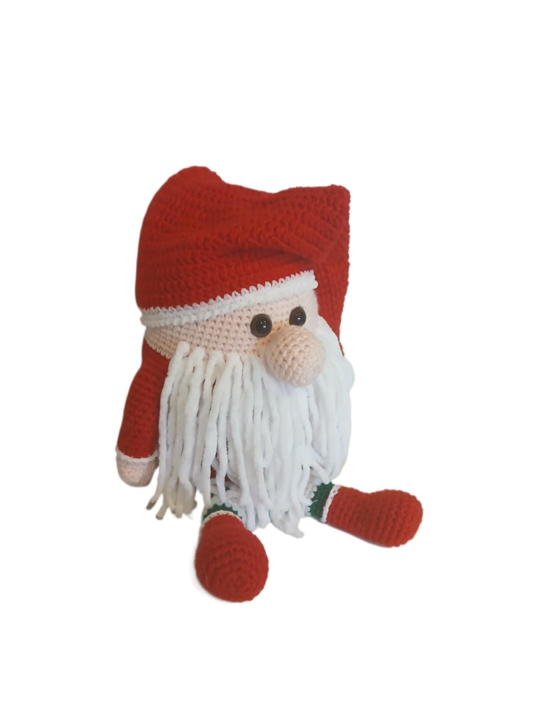 Peluche gnomo navideño navidad hecho a mano a ganchillo (amigurumi). - Imagen 2