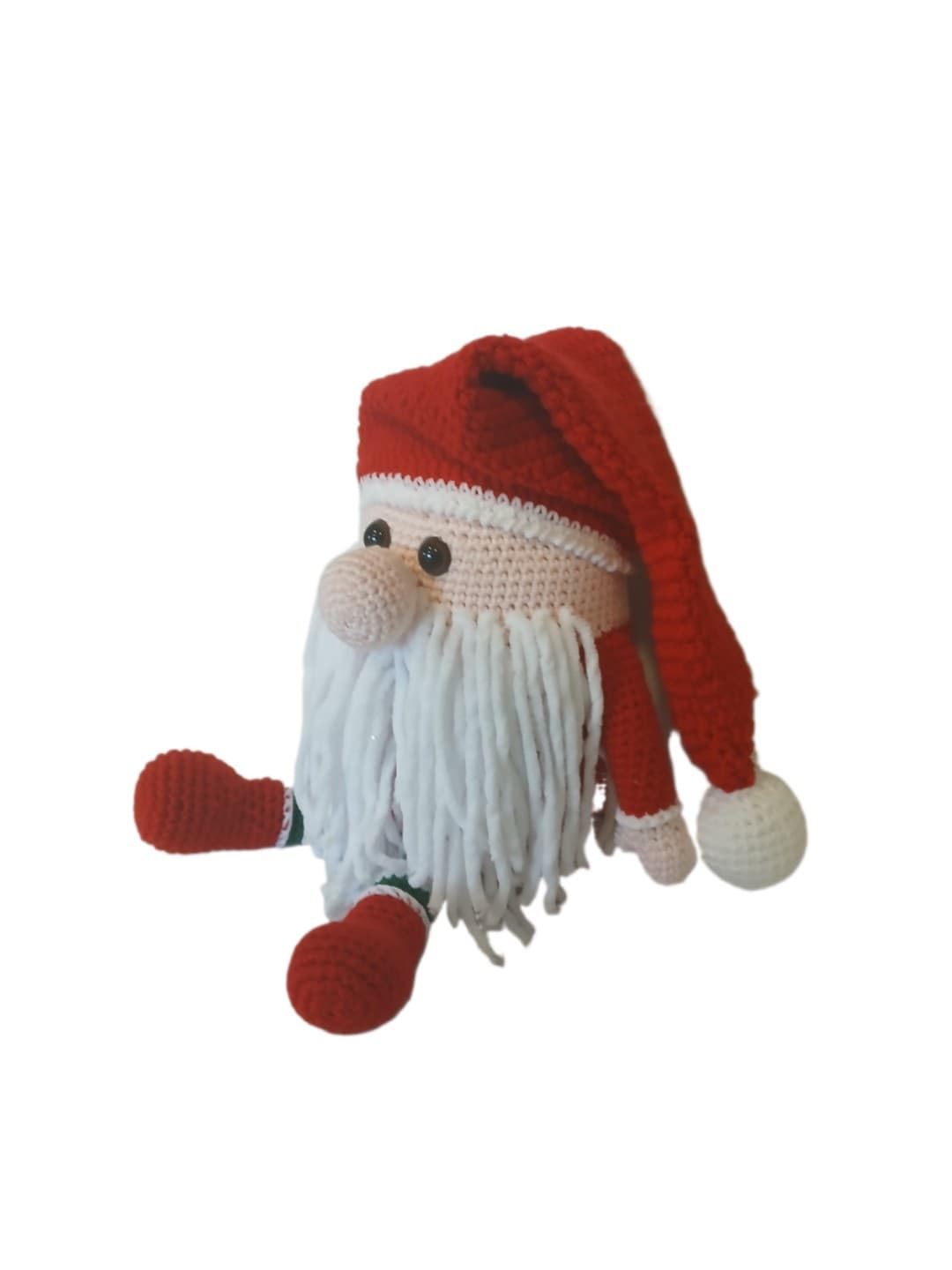 Peluche gnomo navideño navidad hecho a mano a ganchillo (amigurumi). - Imagen 3