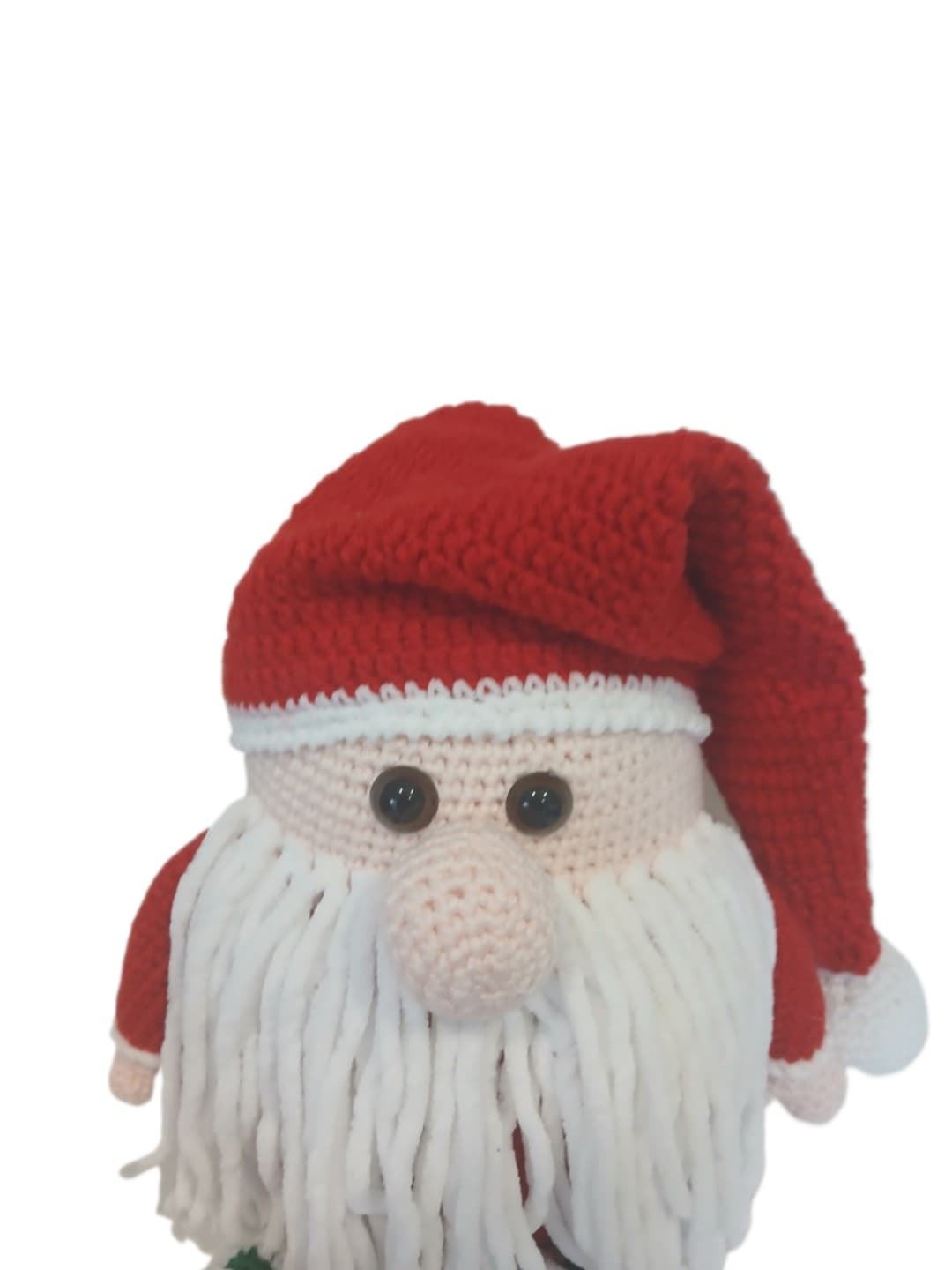 Peluche gnomo navideño navidad hecho a mano a ganchillo (amigurumi). - Imagen 4