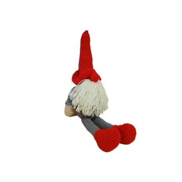 Peluche gnomo piernas largas navideño hecha a mano a ganchillo (amigurumi). - Imagen 2