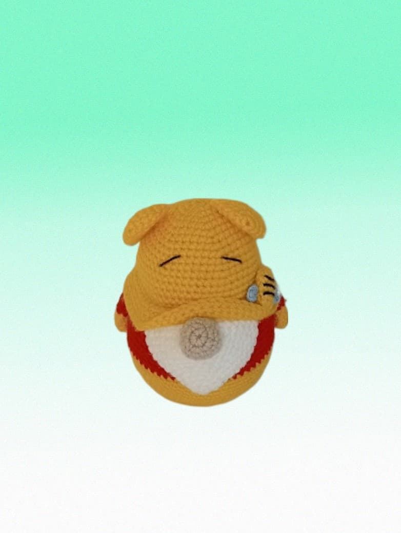 Peluche gnomo winnie pooh hecho a mano a ganchillo (amigurumi). - Imagen 1