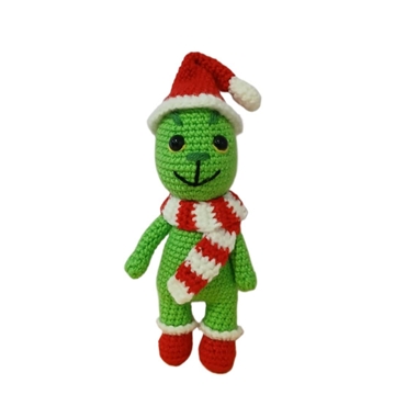 Peluche grinch navideño hecha mano a ganchillo (amigurumi). - Imagen 1