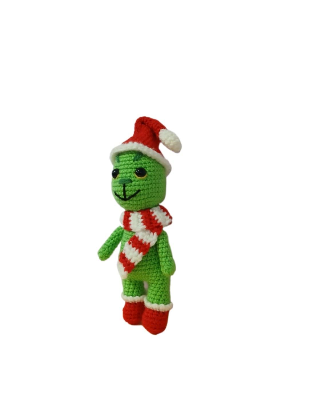 Peluche grinch navideño hecha mano a ganchillo (amigurumi). - Imagen 3