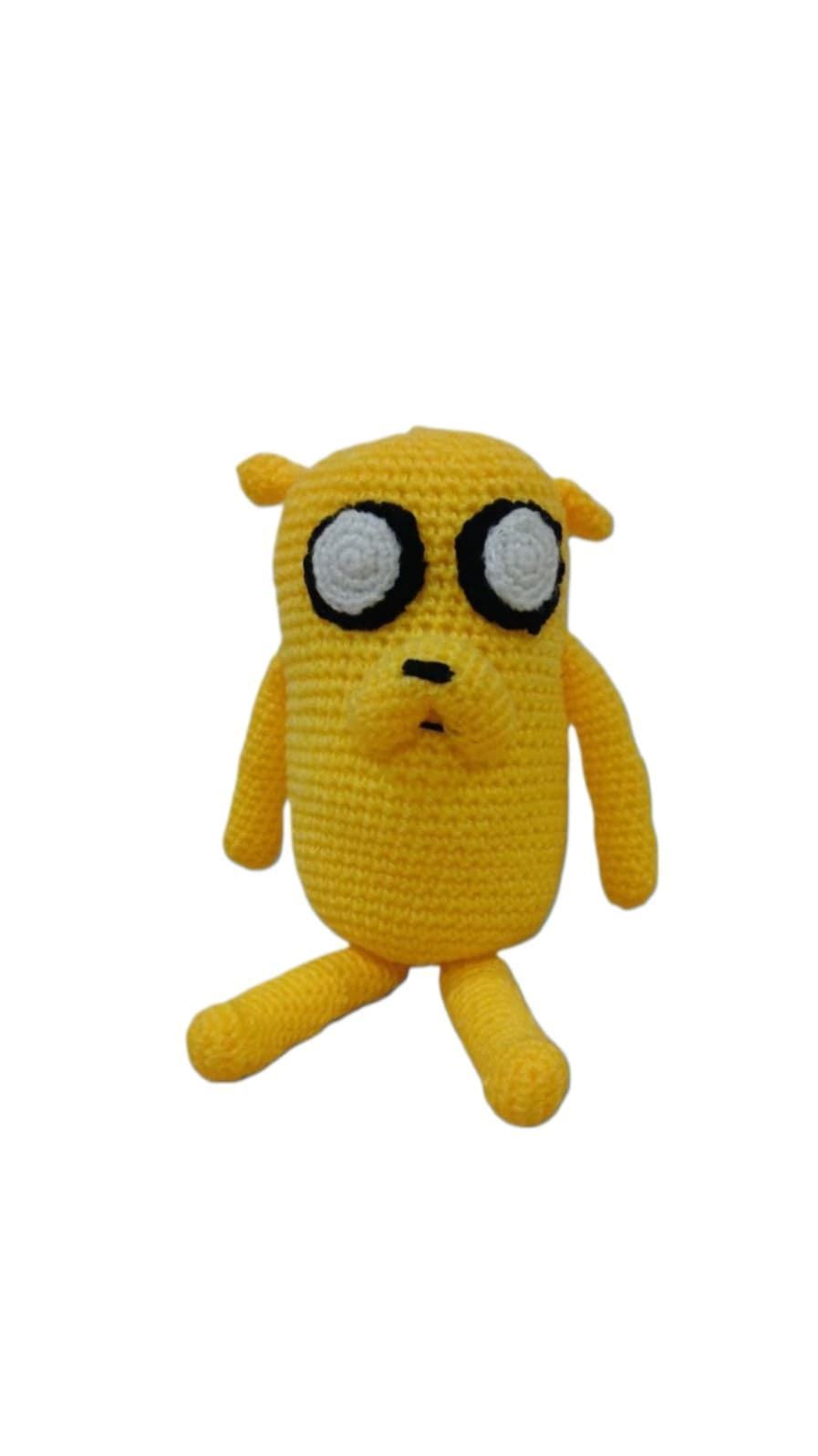 Peluche jake hora de aventuras hecho a mano a ganchillo (amigurumi). - Imagen 1
