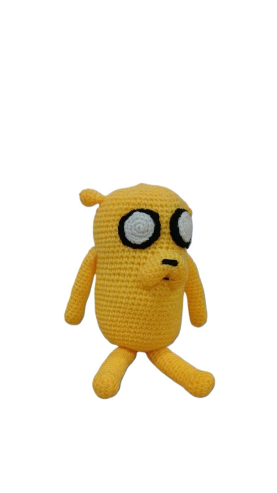 Peluche jake hora de aventuras hecho a mano a ganchillo (amigurumi). - Imagen 3