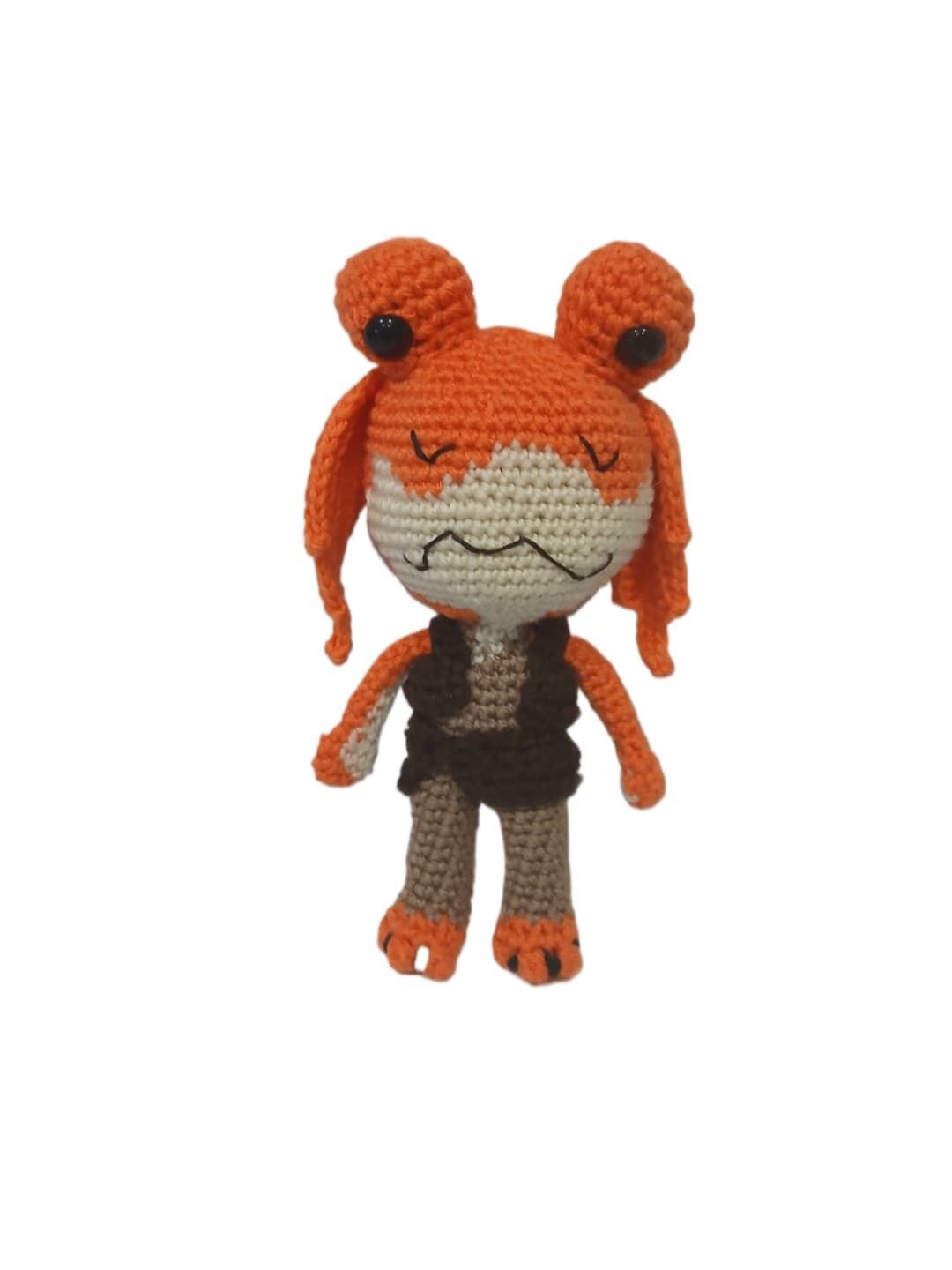 Peluche jar jar binks star wars hecho a mano a ganchillo (amigurumi). - Imagen 1