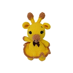 Peluche jirafa hecha a mano a ganchillo (amigurumi). - Imagen 1