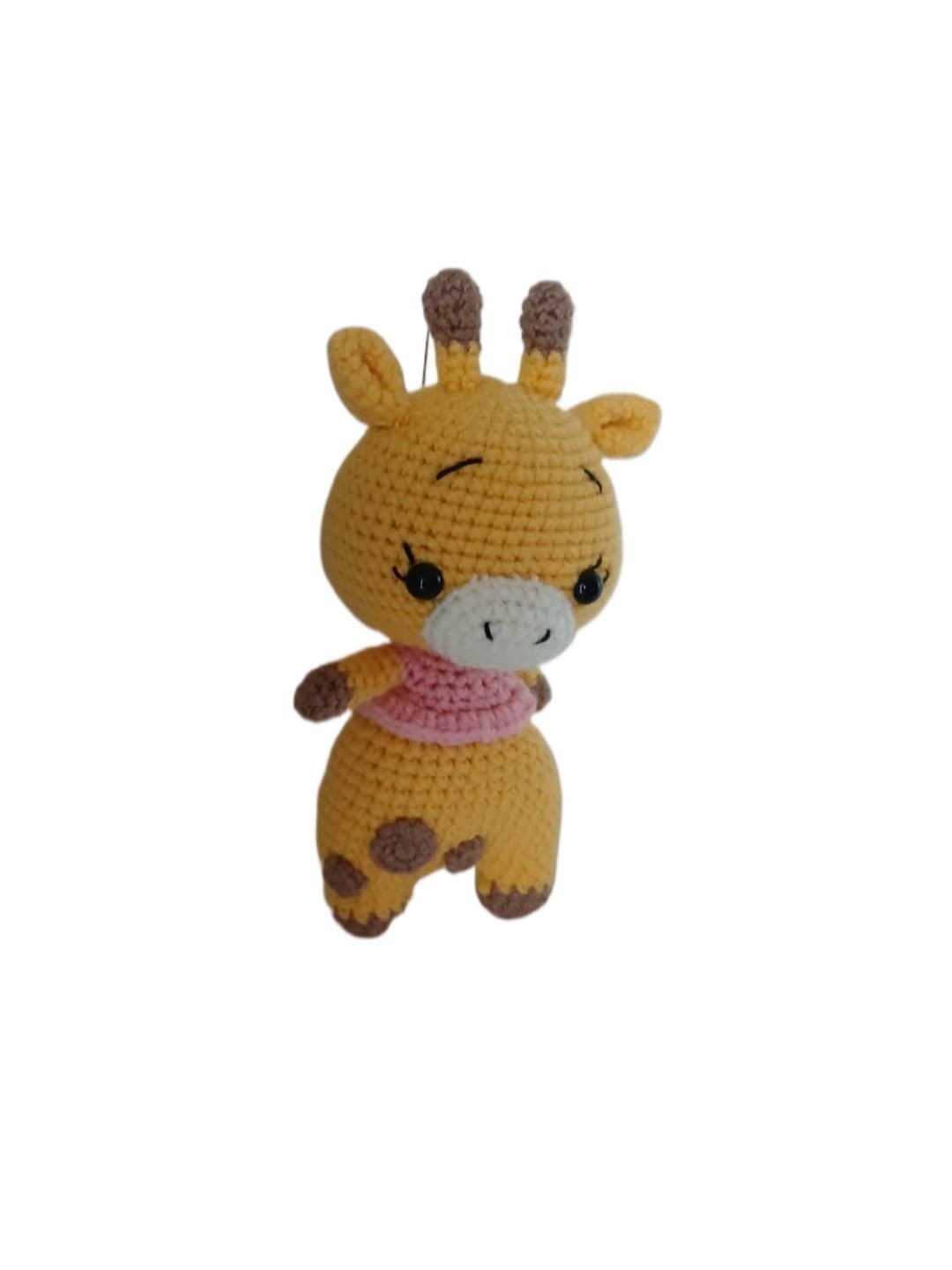 Peluche jirafa hecho a mano a ganchillo (amigurumi). - Imagen 3