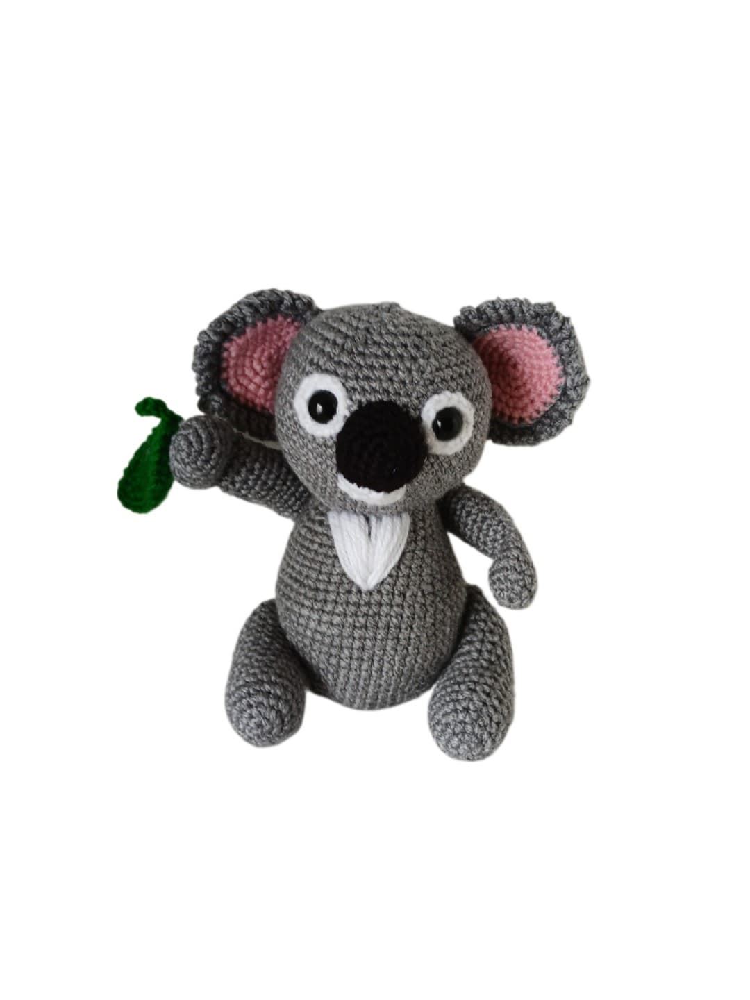 Peluche koala hecho a mano a ganchillo (amigurumi). - Imagen 1