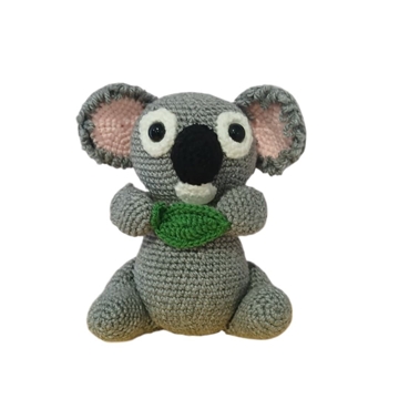 Peluche koala hecho a mano a ganchillo (amigurumi). - Imagen 1