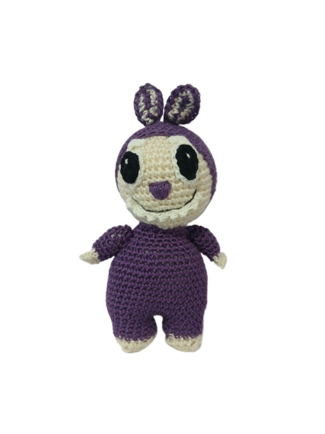Peluche labubu lila hecho a mano a ganchillo (amigurumi). - Imagen 1