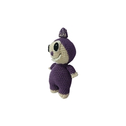 Peluche labubu lila hecho a mano a ganchillo (amigurumi). - Imagen 2