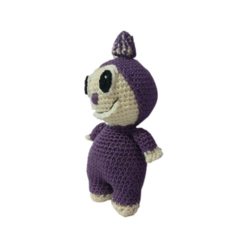 Peluche labubu lila hecho a mano a ganchillo (amigurumi). - Imagen 2