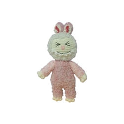 Peluche labubu rosa hecho a mano a ganchillo (amigurumi). - Imagen 1