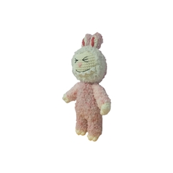 Peluche labubu rosa hecho a mano a ganchillo (amigurumi). - Imagen 2