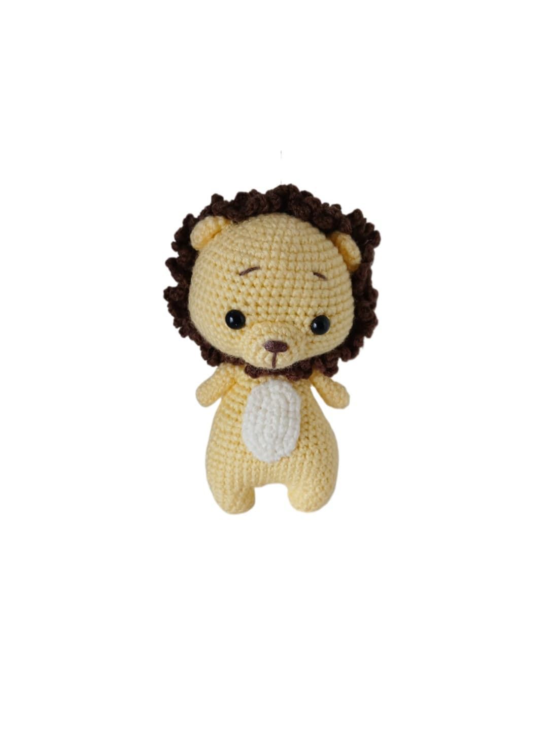 Peluche león hecho a mano a ganchillo (amigurumi). - Imagen 1