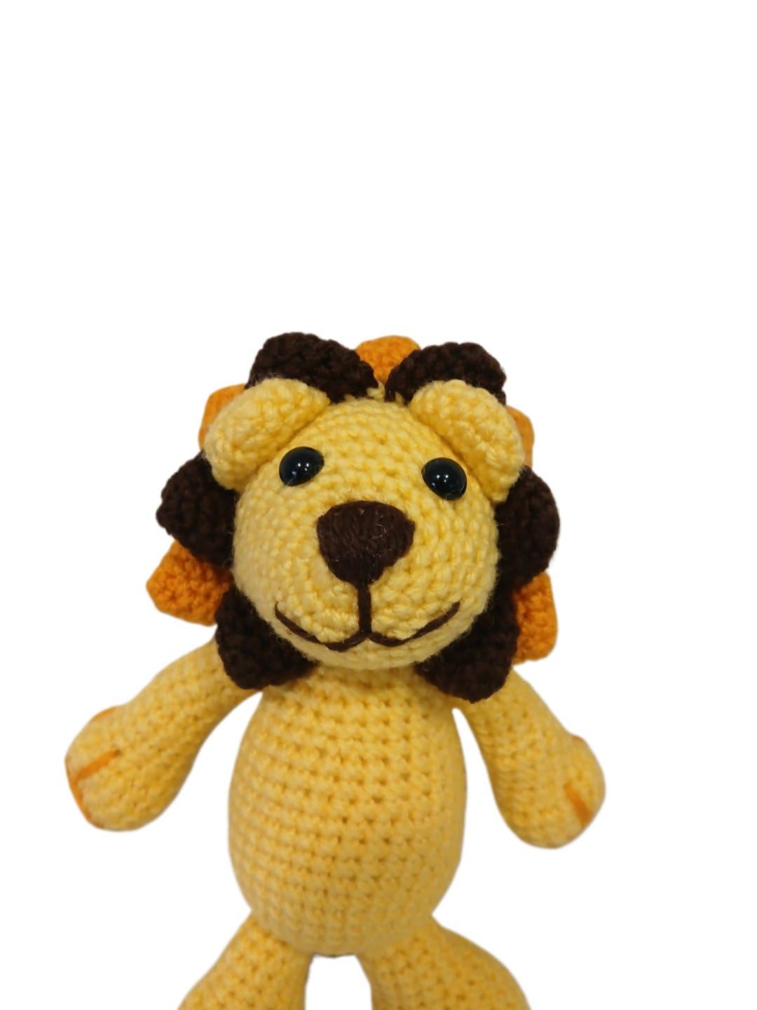 Peluche león hecho a mano a ganchillo (amigurumi). - Imagen 4