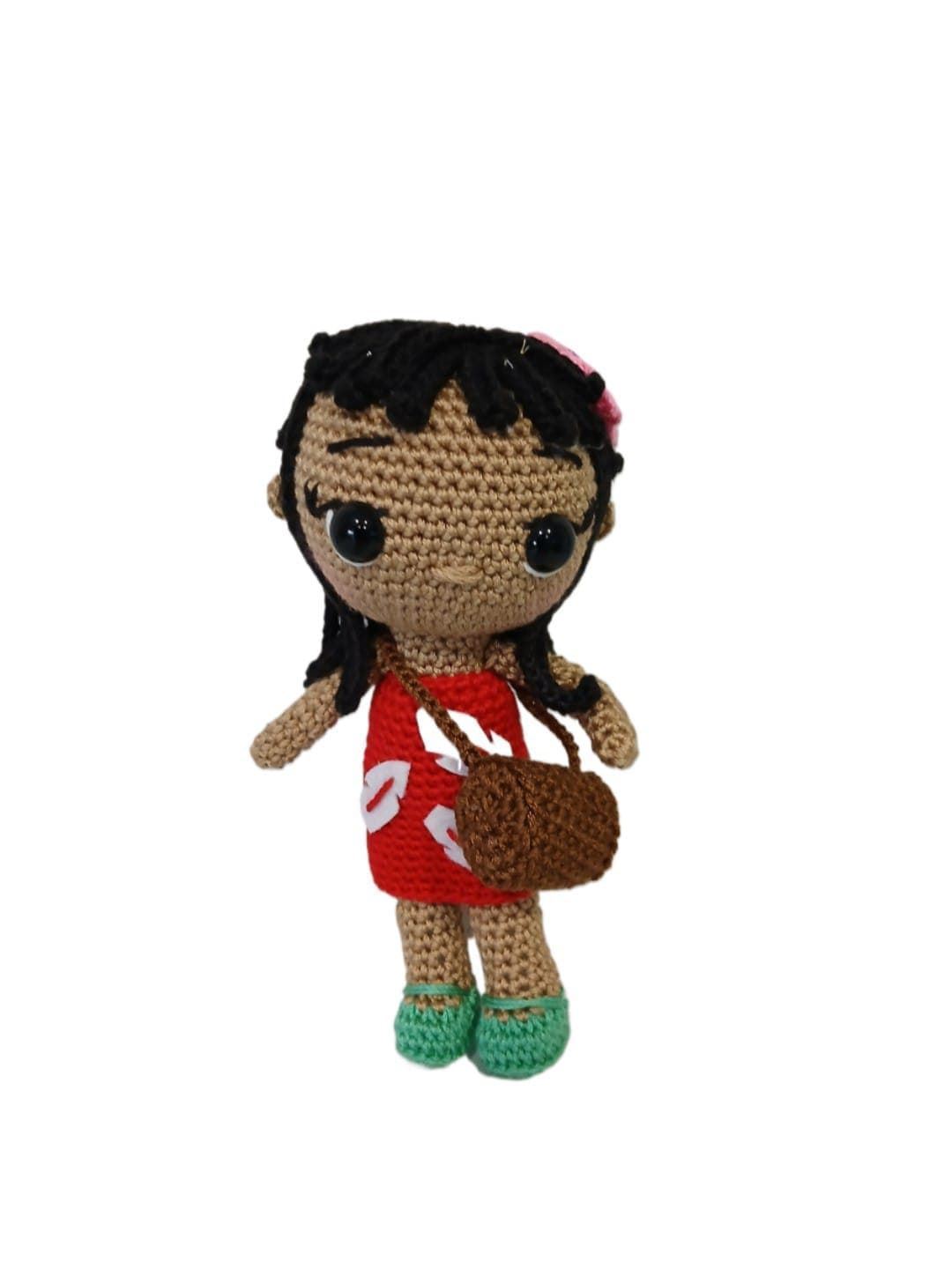 Peluche Lilo de stitch hecho a mano a ganchillo (amigurumi). - Imagen 1