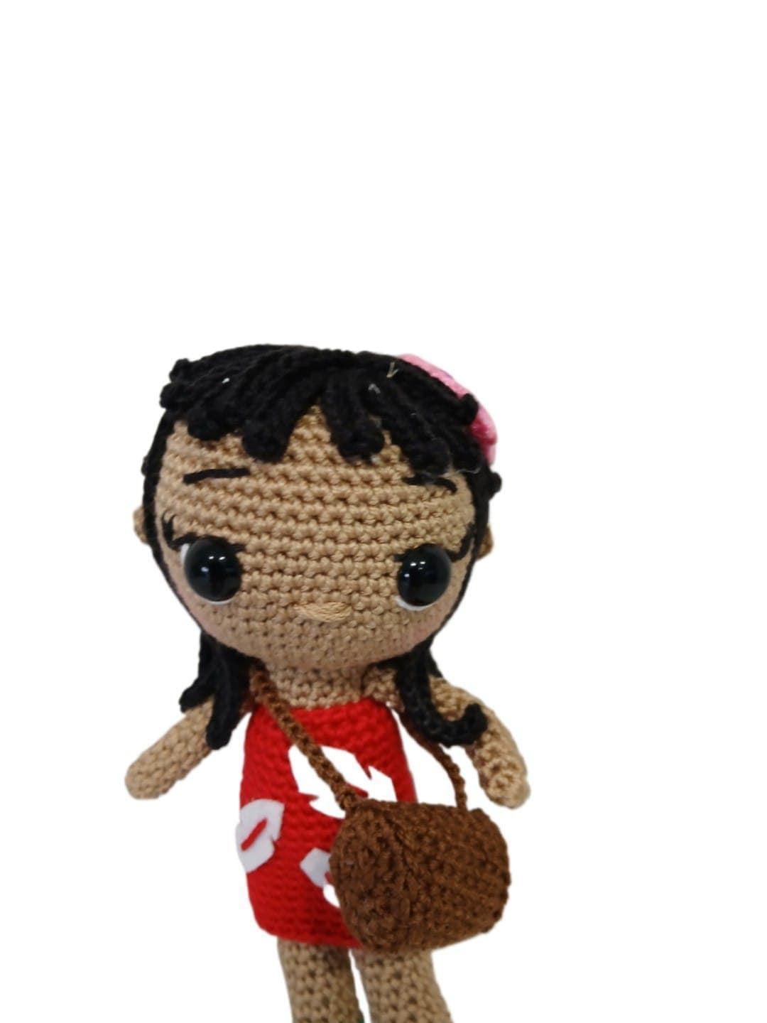 Peluche Lilo de stitch hecho a mano a ganchillo (amigurumi). - Imagen 4