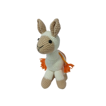 Peluche llama hecha a mano a ganchillo (amigurumi). - Imagen 1